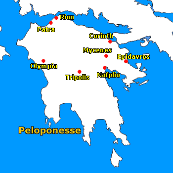 Map of Peloponesse